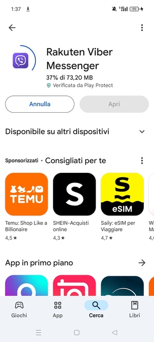 Attendi il completamento del processo di installazione