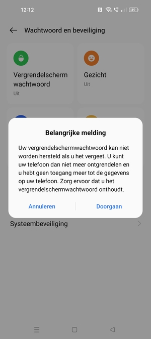 Selecteer Doorgaan