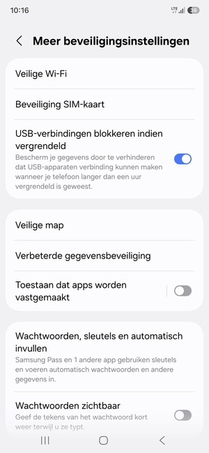 Selecteer Beveiliging SIM-kaart