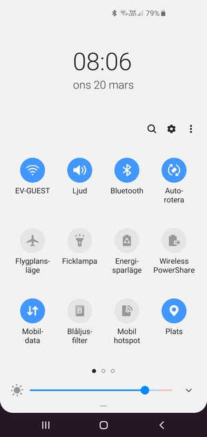 Stäng av Wi-Fi och Bluetooth
