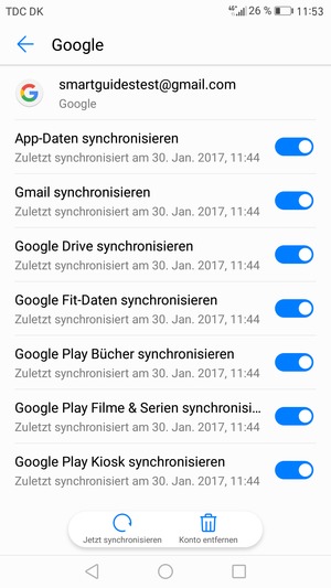 Wählen Sie Jetzt
synchronisieren