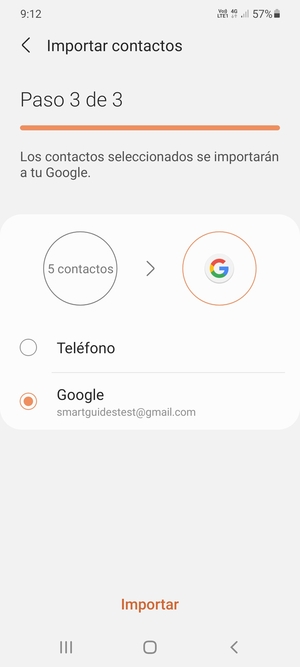 Seleccione Importar