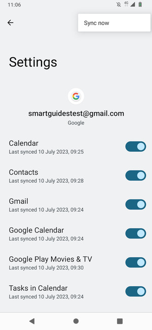 Select Sync now