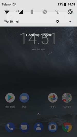 Schuif naar beneden in het bovenste menu opnieuw
