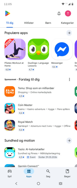 Vælg Søg