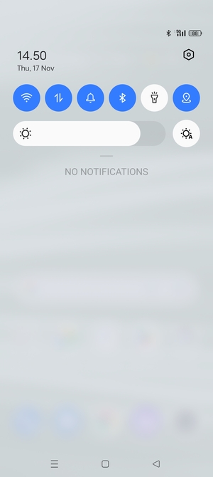 Slide down the top menu again