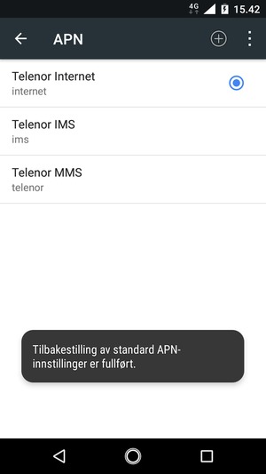 Velg Ny APN