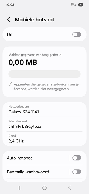 Schakel Mobiele hotspot in