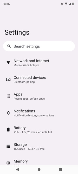 Select Network and Internet