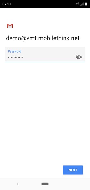 Enter your password and select NEXT