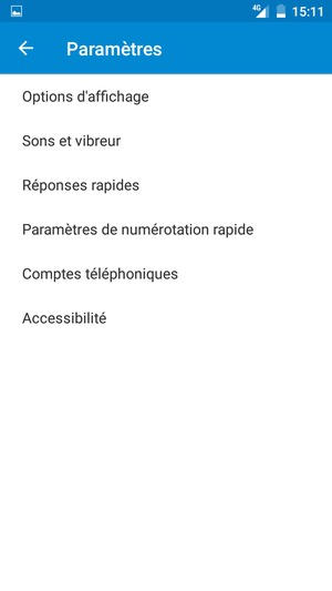 Sélectionnez Comptes téléphoniques