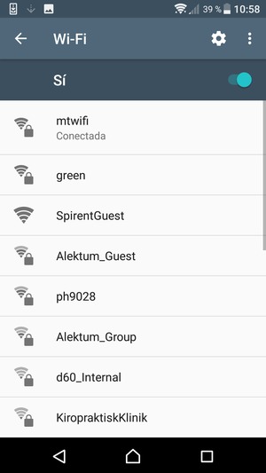Ahora está conectado a la red Wi-Fi