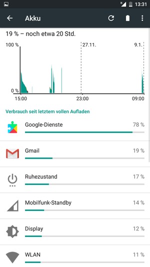 Wählen Sie die Menü-Taste