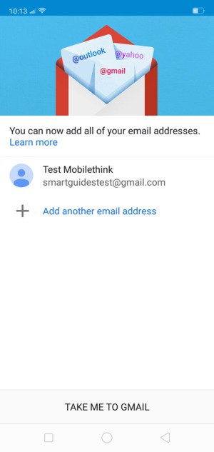 Select TAKE ME TO GMAIL