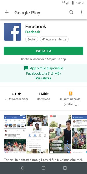 Seleziona INSTALLA