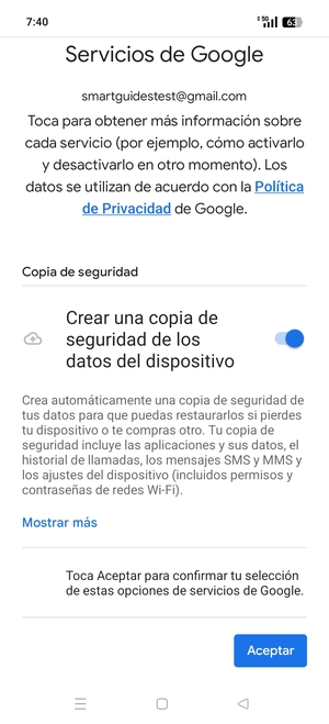 Seleccione Aceptar