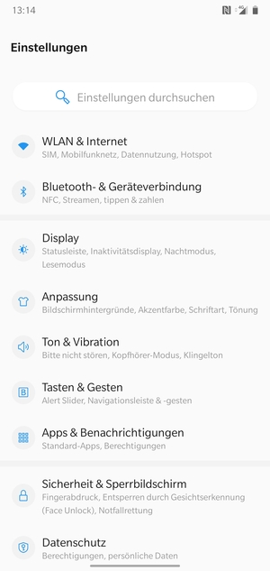 Wählen Sie WLAN & Internet