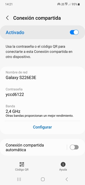 El teléfono ha sido configurado para su uso como módem