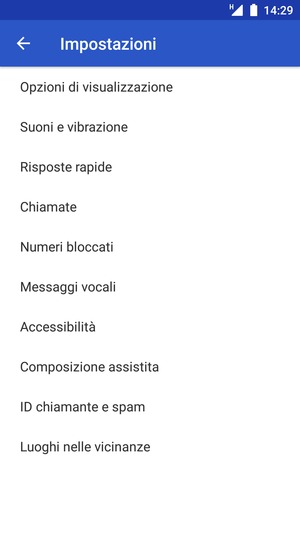 Seleziona Messaggi vocali