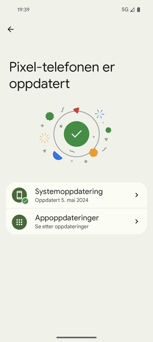 Velg Systemoppdatering