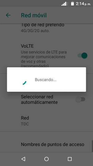 Espere a que la búsqueda termine