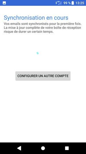 Veuillez attendre la fin de la procédure de synchronisation