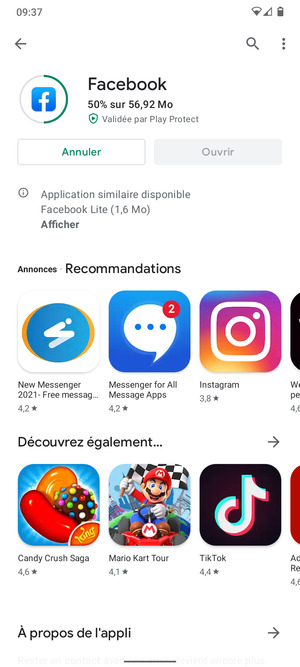 Veuillez attendre la fin de la procédure d'installation