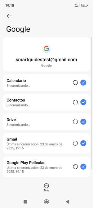 Su información será sincronizada