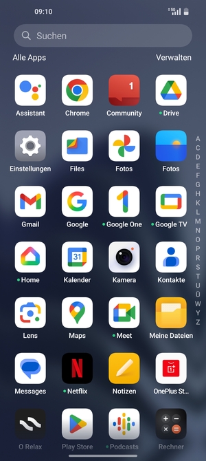 Wählen Sie Einstellungen
