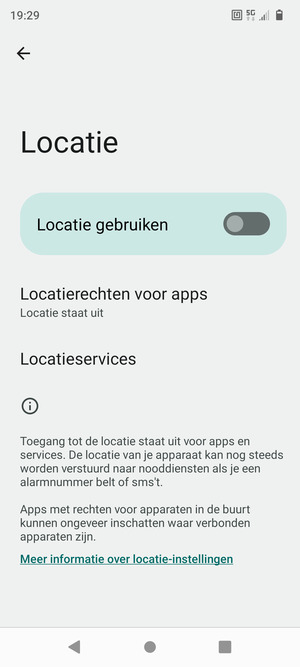 Schakel Locatie gebruiken uit