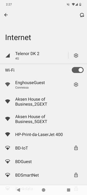 Ora sei connesso alla rete Wi-Fi