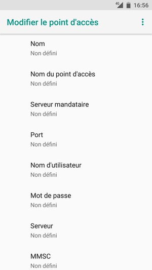 Saisissez les informations MMS