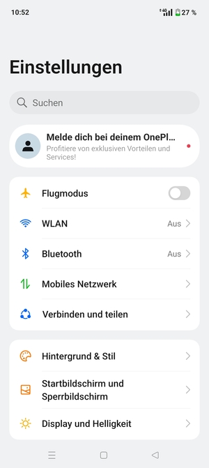 Wählen Sie Mobiles Netzwerk
