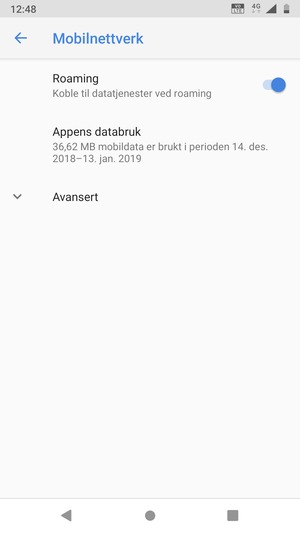 Slå Roaming på eller av