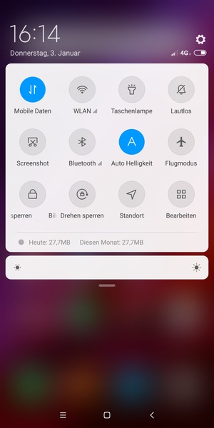 Stellen Sie die Helligkeit auf das erforderliche Niveau