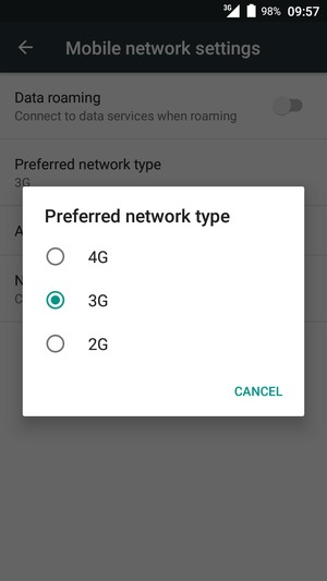 Select your preferred option
