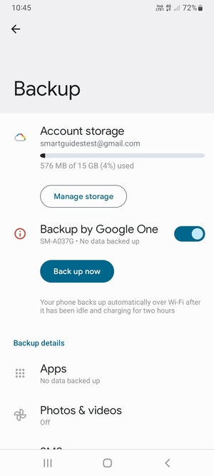 Select Account storage