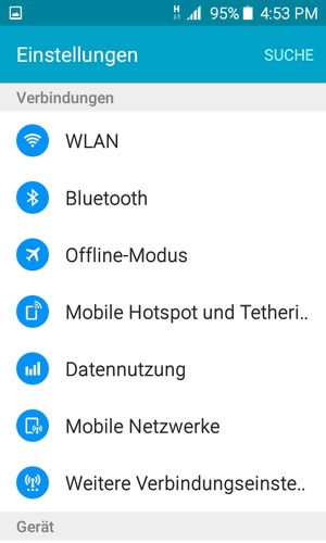 Wählen Sie Mobile Netzwerke