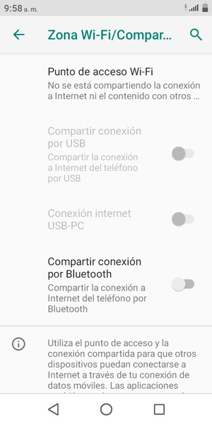 Seleccione Punto de acceso Wi-Fi