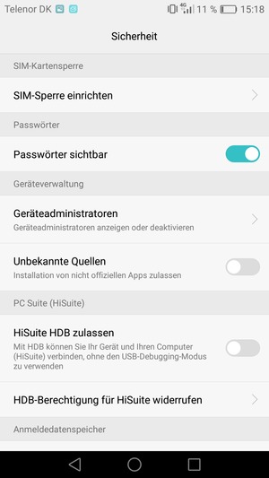 Wählen Sie SIM-Sperre einrichten