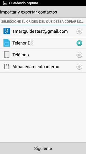 Si la pantalla tiene este aspecto, seleccione la tarjeta SIM y seleccione Siguiente