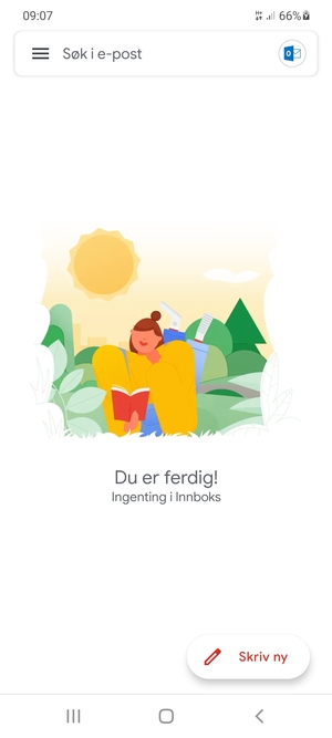 Kontoen er klar til bruk