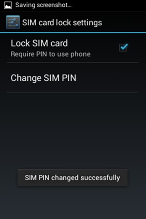 Your SIM PIN has been changed