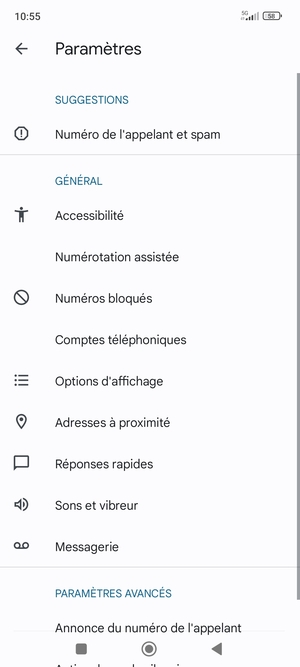 Sélectionnez Messagerie