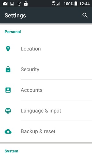 Scroll to and select  Accounts