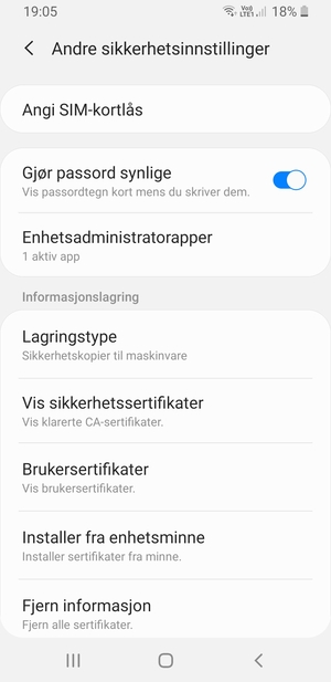 Velg Angi SIM-kortlås