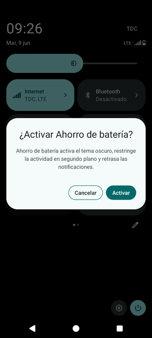 Seleccione Activar