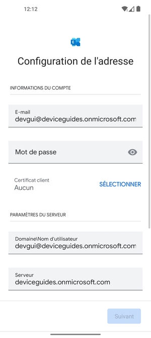 Saisissez votre mot de passe