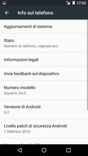 Seleziona Aggiornamenti di sistema