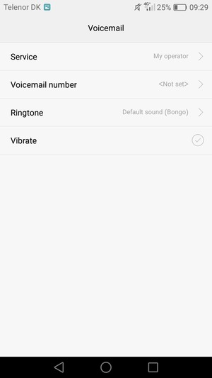 Select Voicemail number